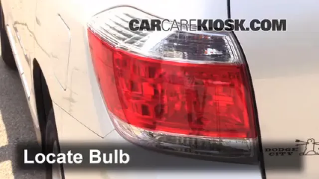 2012 Toyota Highlander 3.5L V6 Luces Luz de giro trasera (reemplazar foco)